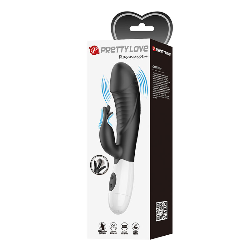PRETTY LOVE - RASMUSSEN VIBRADOR RABBIT 30 FUNCIONES NEGRO - Imagen 11