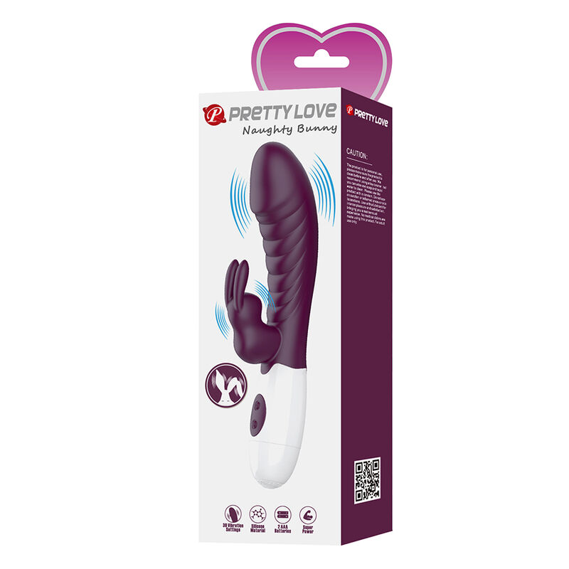 PRETTY LOVE - NAUGHTY BUNNY VIBRADOR RABBIT 30 FUNCIONES MORADO - Imagen 11