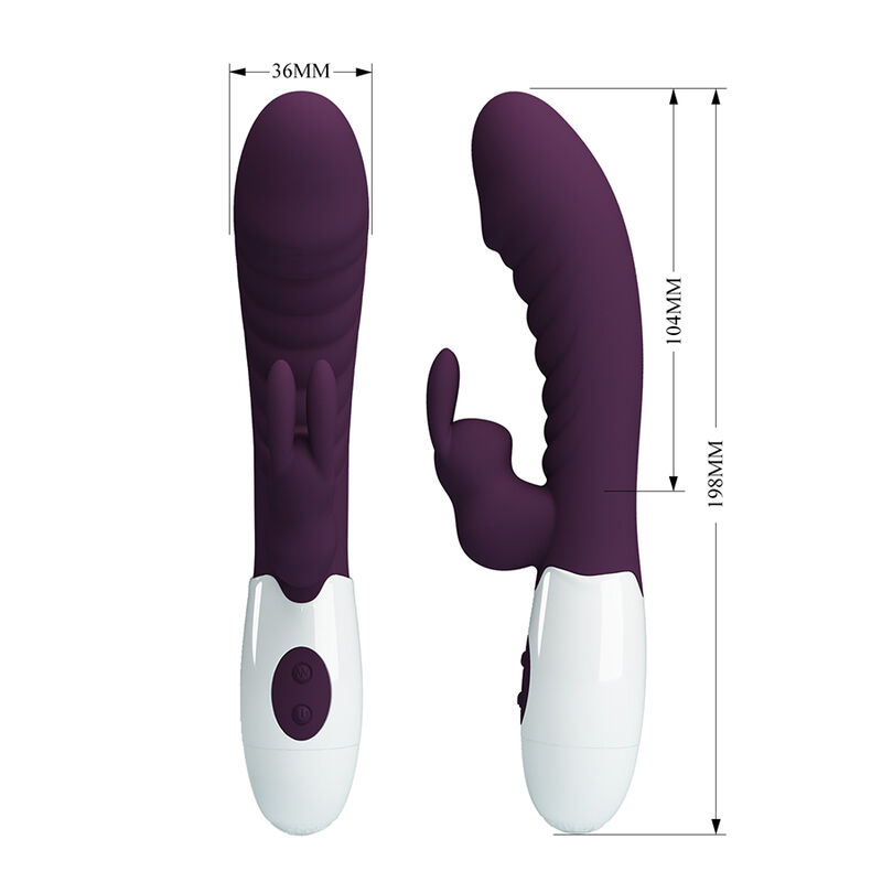 PRETTY LOVE - NAUGHTY BUNNY VIBRADOR RABBIT 30 FUNCIONES MORADO - Imagen 8