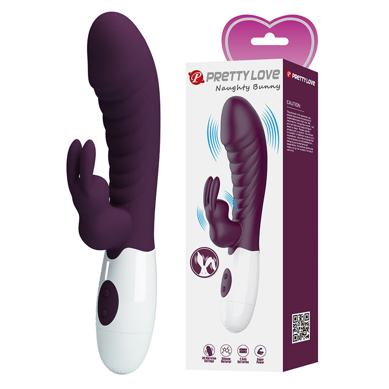PRETTY LOVE - NAUGHTY BUNNY VIBRADOR RABBIT 30 FUNCIONES MORADO - Imagen 2