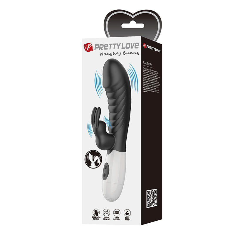 PRETTY LOVE - NAUGHTY BUNNY VIBRADOR RABBIT 30 FUNCIONES NEGRO - Imagen 11