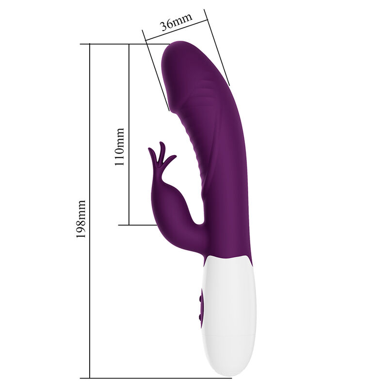 PRETTY LOVE - ROGUE MUSE VIBRADOR RABBIT 30 FUNCIONES MORADO - Imagen 5