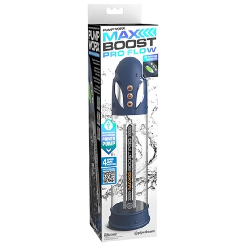 PUMP WORX - BOMBA DE VACÍO MAX BOOST PRO FLOW AZUL 30.6 CM - Imagen 4