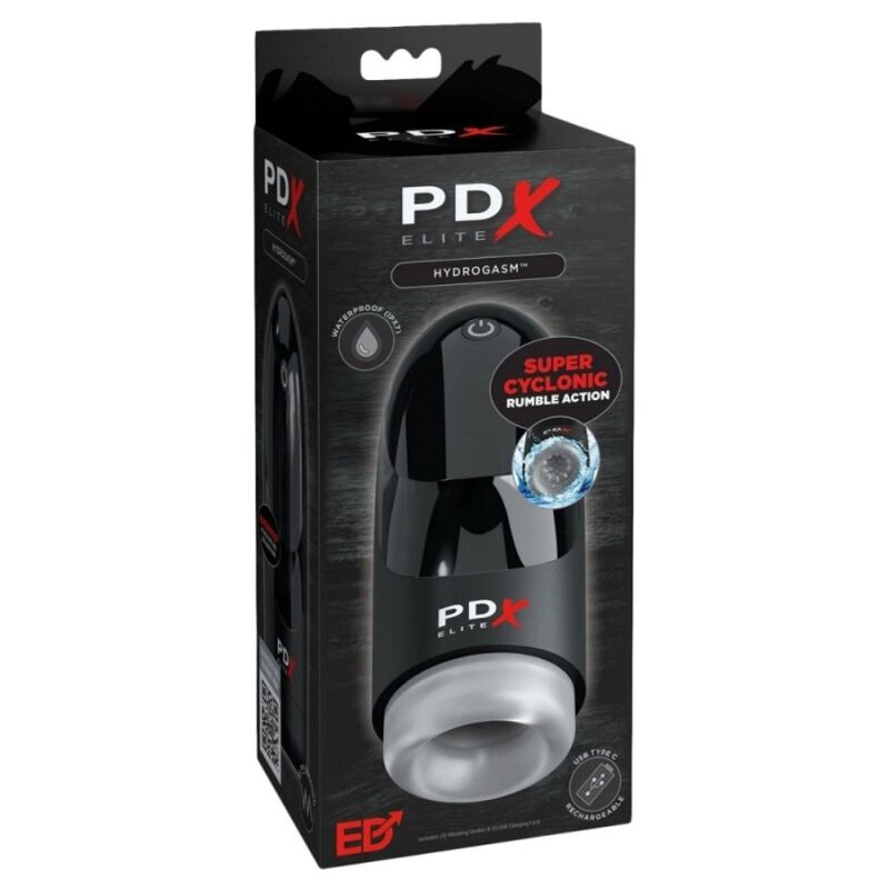 PDX ELITE - MASTURBADOR HYDROGASM CON VIBRACIÓN CICLÓNICA 20 CM - Imagen 4
