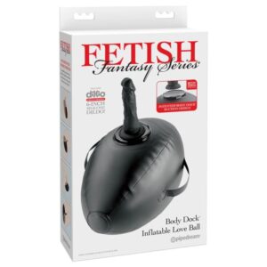 FETISH FANTASY SERIES - HINCHABLE BODY DOCK CON DILDO NEGRA 41.9 CM