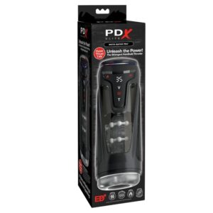 PDX ELITE - MASTURBADOR AUTOMÁTICO MOTO-BATOR PRO THRUSTING STROKER VIBRADOR Y CALOR 26.5 CM