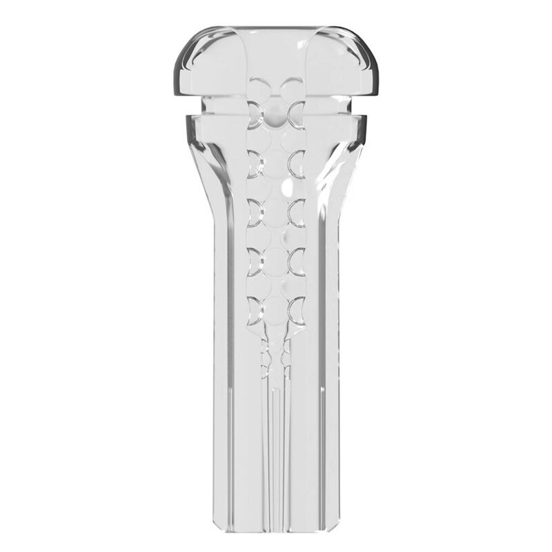 PDX ELITE - MASTURBADOR TRANSPARENTE VIEWTUBE PLUS SEE-THRU EZ-GRIP 21 CM - Imagen 3