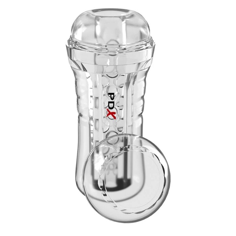 PDX ELITE - MASTURBADOR TRANSPARENTE VIEWTUBE PLUS SEE-THRU EZ-GRIP 21 CM - Imagen 2