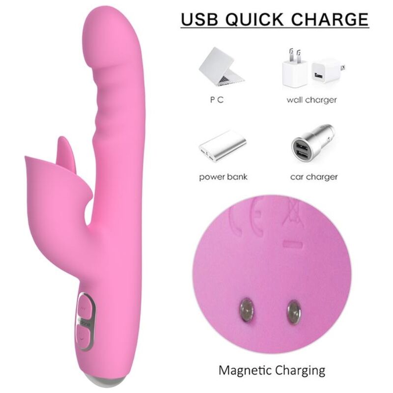 NALONE - T-MAY VIBRADOR RABBIT CON EMPUJE Y MOVIMIENTO OSCILANTE - Imagen 8
