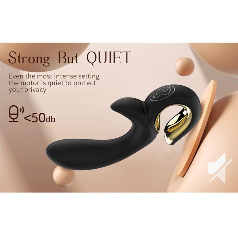 NALONE - LULU VIBRADOR RABBIT CON EMPUJE NEGRO - Imagen 5