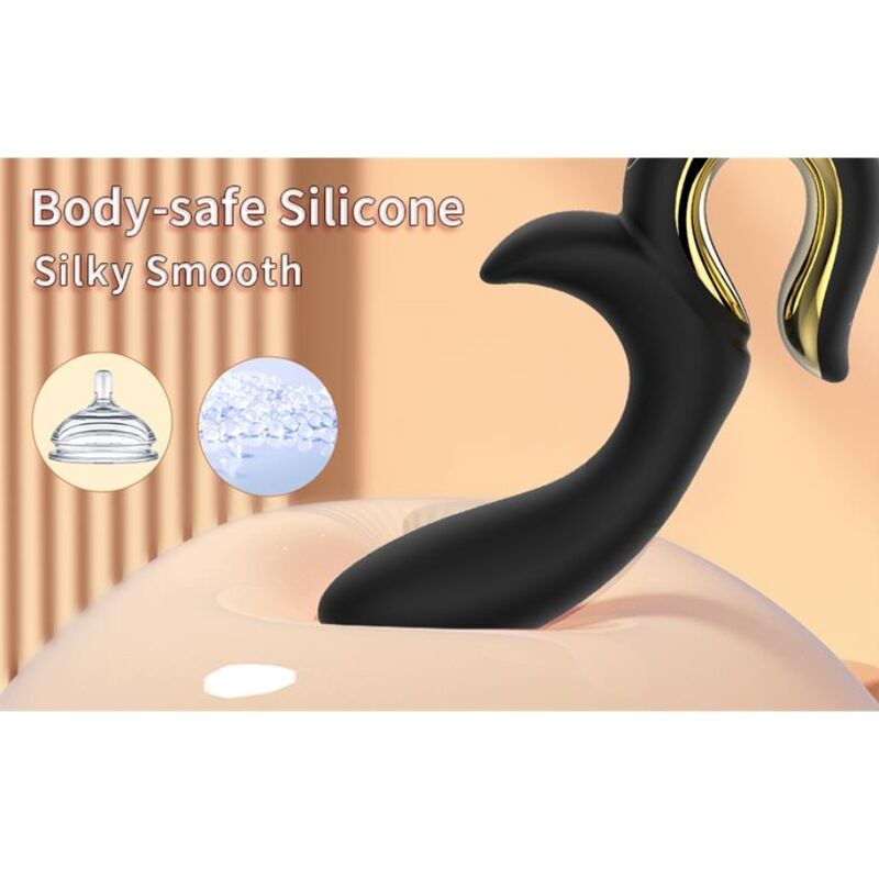 NALONE - LULU VIBRADOR RABBIT CON EMPUJE NEGRO - Imagen 6