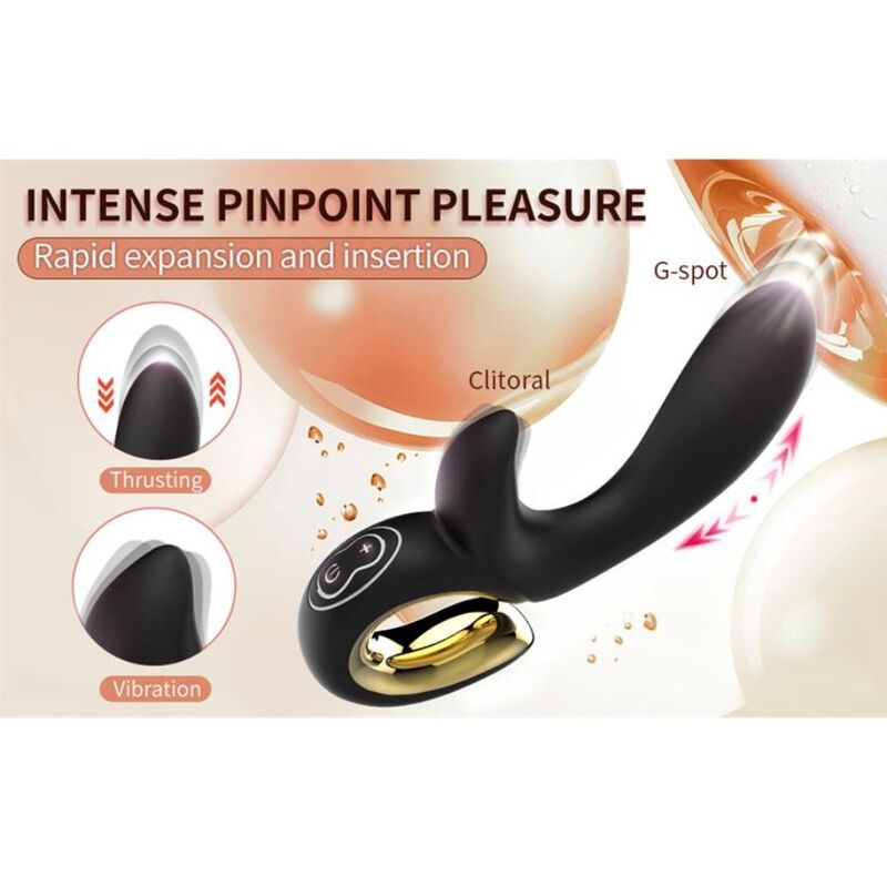 NALONE - LULU VIBRADOR RABBIT CON EMPUJE NEGRO - Imagen 7