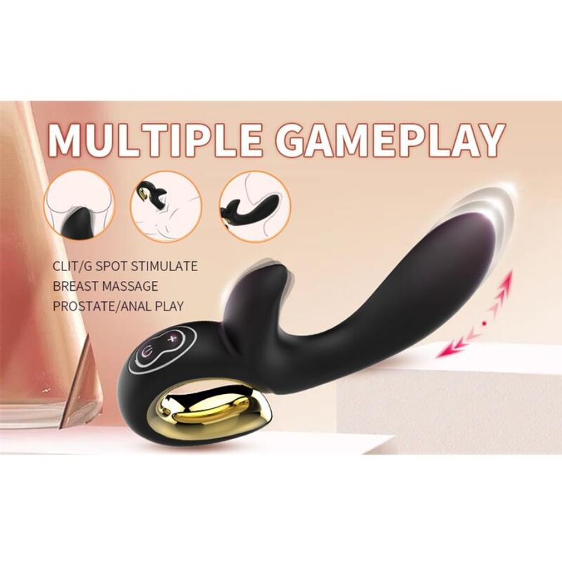 NALONE - LULU VIBRADOR RABBIT CON EMPUJE NEGRO - Imagen 8