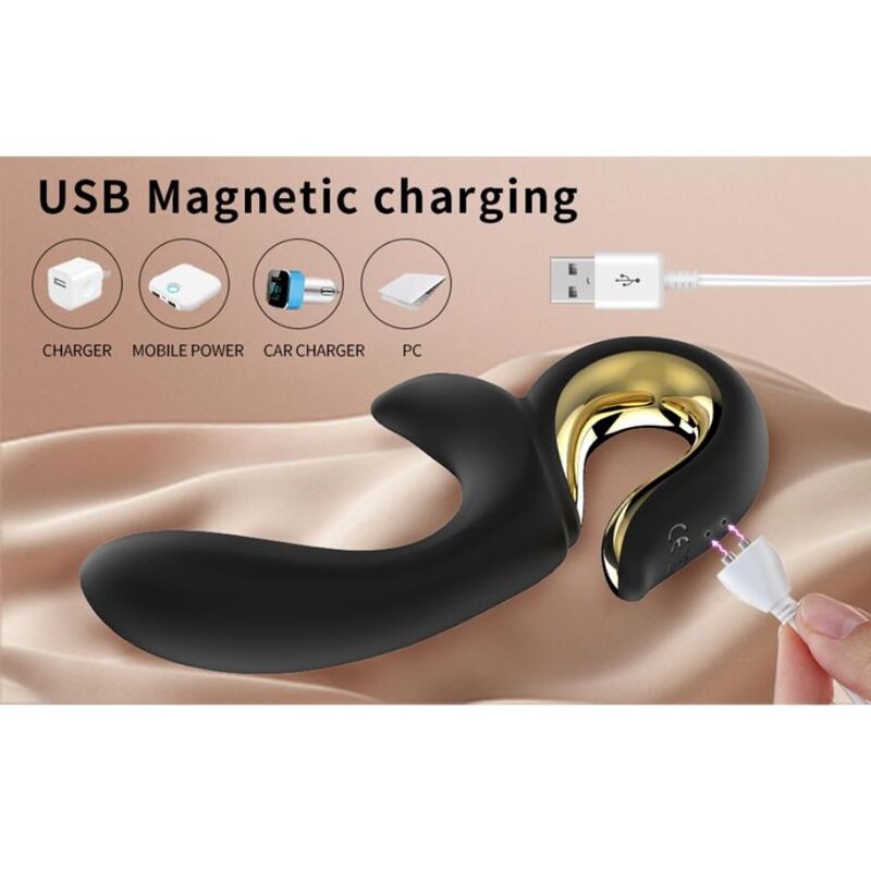 NALONE - LULU VIBRADOR RABBIT CON EMPUJE NEGRO - Imagen 10