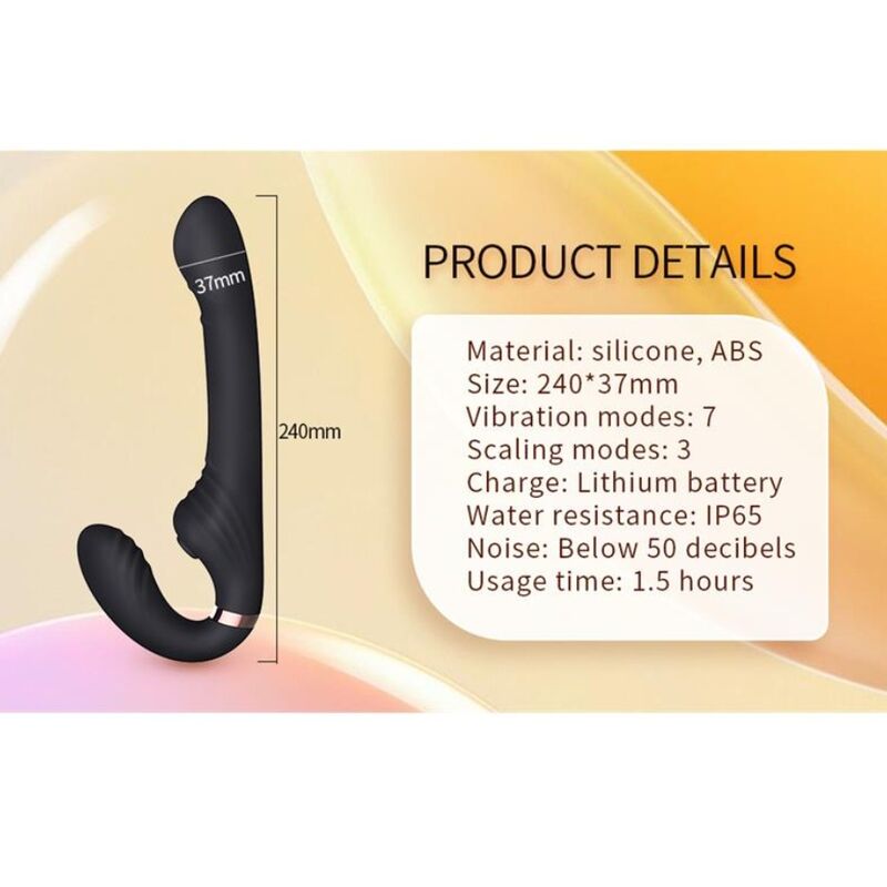 NALONE - ALLOW VIBRADOR DOBLE CON ROTACIÓN Y EMPUJE NEGRO - Imagen 8