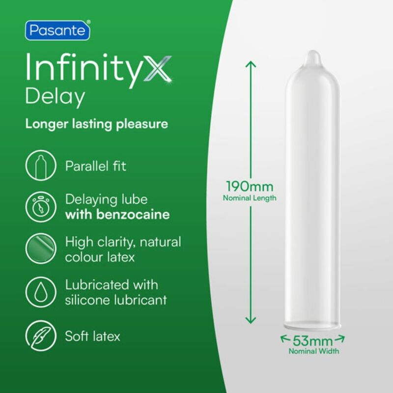 PASANTE - DELAY INFINITY PRESERVATIVOS RETARDANTES CAJA 144 UNIDADES - Imagen 4