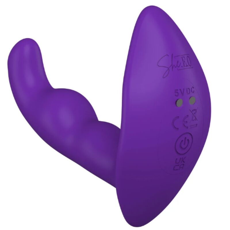 SHE.E.O - ESTIMULADOR ANAL VIBRADOR ROTATIVO CON CONTROL REMOTO MORADO - Imagen 5