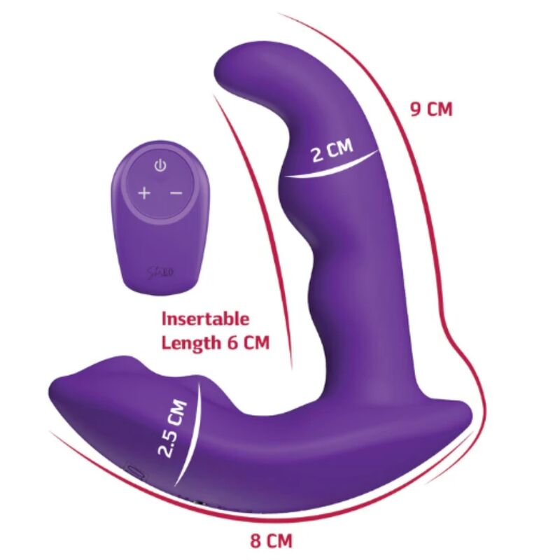 SHE.E.O - ESTIMULADOR ANAL VIBRADOR ROTATIVO CON CONTROL REMOTO MORADO - Imagen 7