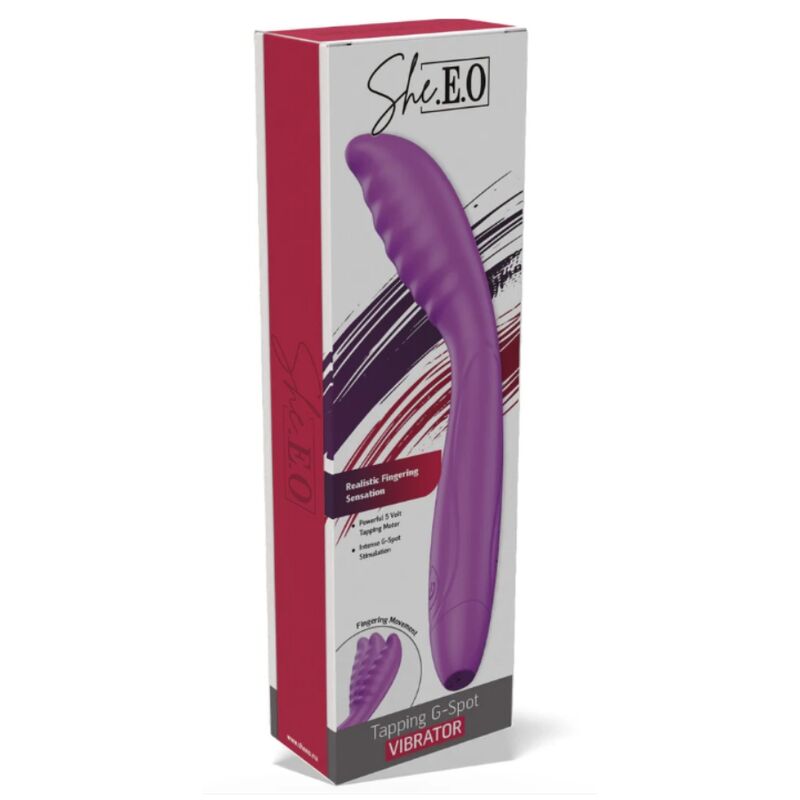 SHE.E.O - VIBRADOR TAPPING PUNTO G MORADO - Imagen 5