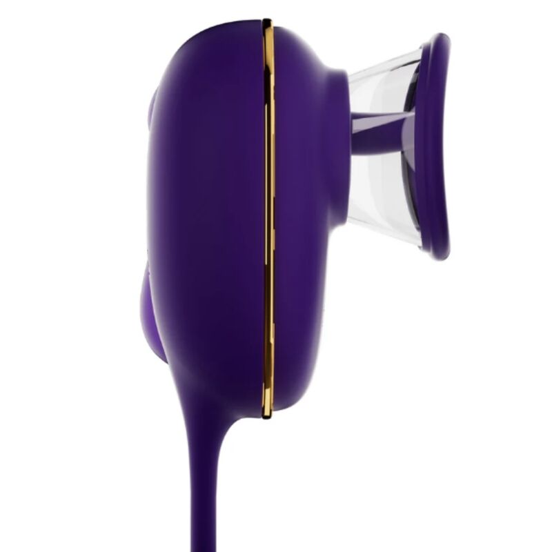 SHE.E.O - SUCCIONADOR DE CLÍTORIS CON EFECTO LICKING Y ESTIMULADOR ANAL MORADO - Imagen 3