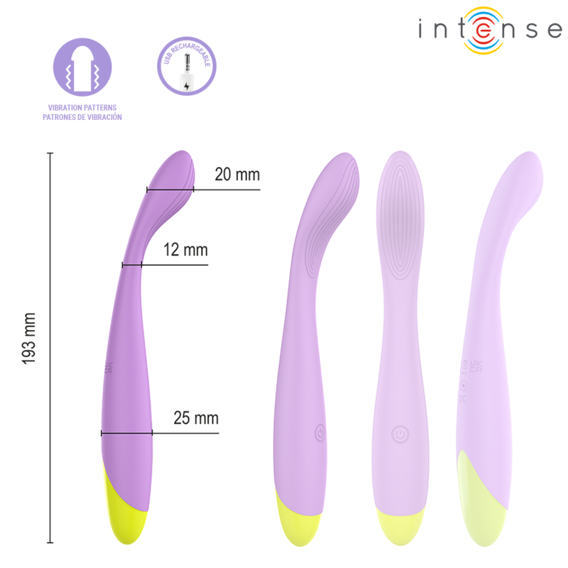 INTENSE - LUCCA G-POINT ESTIMULADOR FLEXIBLE RECARGABLE USB - Imagen 3