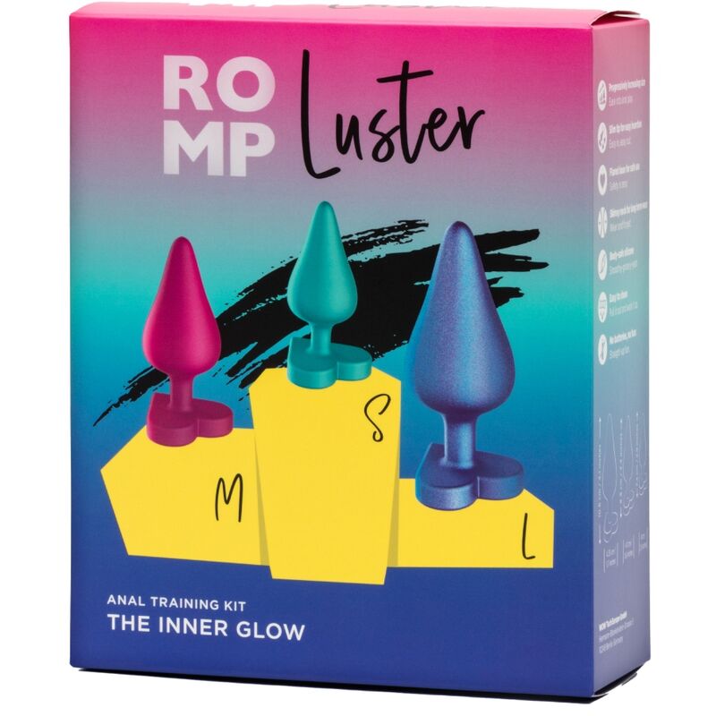 ROMP - LUSTER KIT DE ENTRENAMIENTO ANAL S/M/L CON BASE EN FORMA DE CORAZÓN - Imagen 9