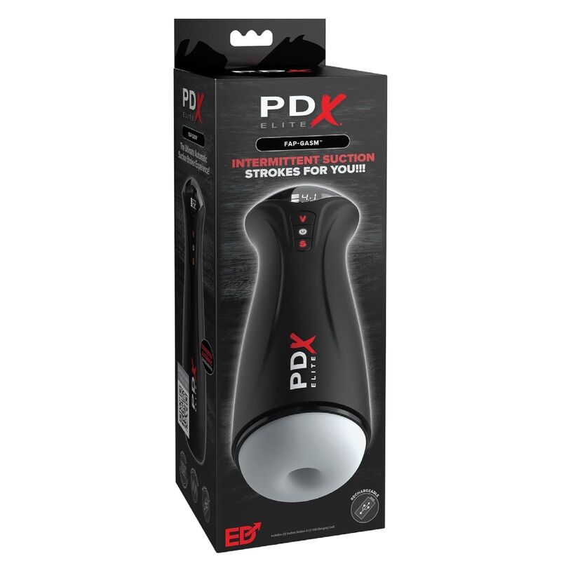 PDX ELITE - MASTURBADOR MASCULINO FAP-GASM CLEAR CON SUCCIÓN INTERMITENTE - Imagen 5