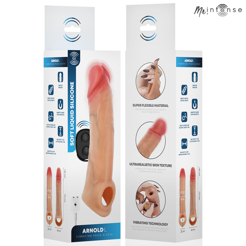 MR INTENSE - ARNOLD L VIBRADOR FUNDA PENE SILICONA CONTROL REMOTO 16 CM -Ø- 4.5 CM - Imagen 7