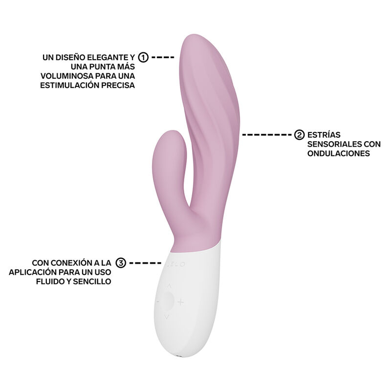 LELO - INA TWIST VIBRADOR RABBIT PUNTO G Y CLÍTORIS ROSA - Imagen 3