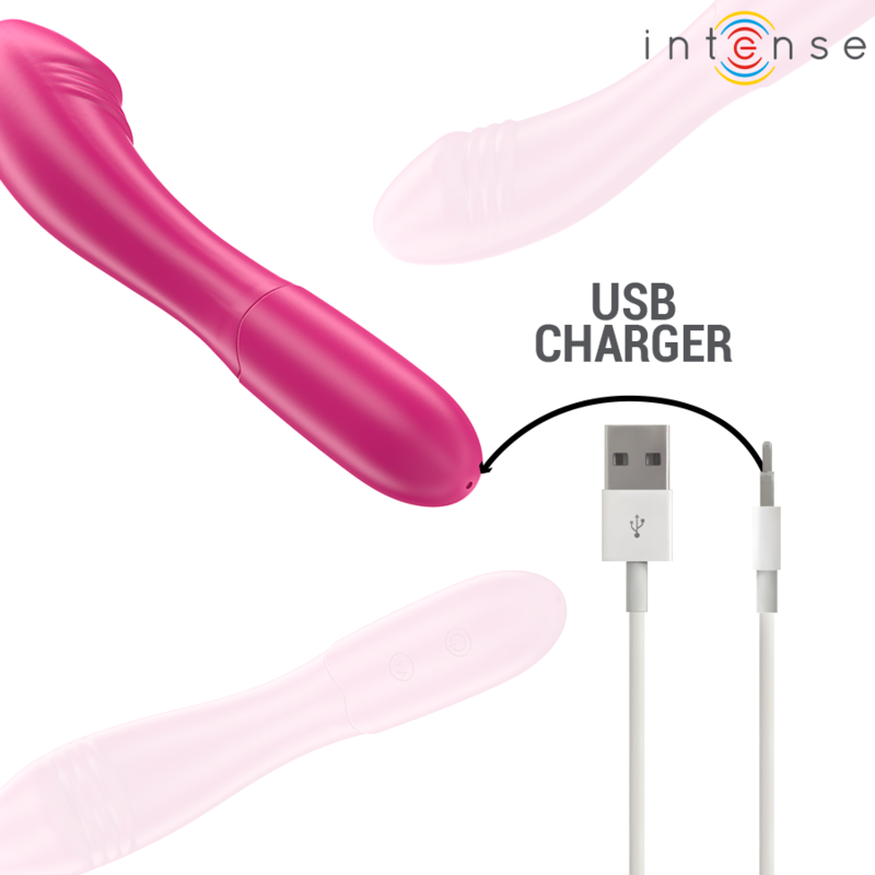 INTENSE - BELINDA VIBRADOR 19 CM FLEXIBLE 10 VIBRACIONES ROSA - Imagen 6