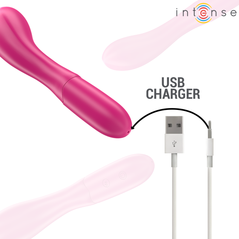 INTENSE - LISETTE VIBRADOR 19 CM FLEXIBLE 10 VIBRACIONES ROSA - Imagen 6