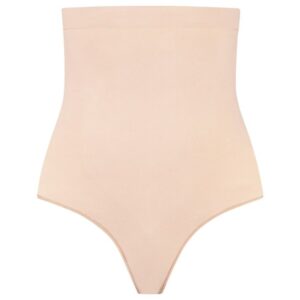 BYE-BRA - TANGA DE TALLE ALTO SIN COSTURAS BEIGE TALLA XXL