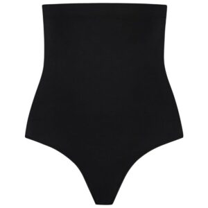 BYE-BRA - TANGA DE TALLE ALTO SIN COSTURAS NEGRO TALLA XL