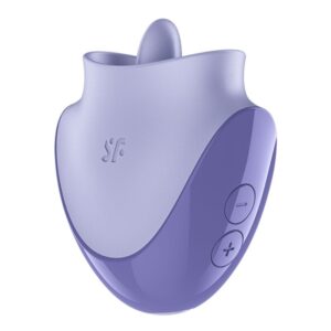 SATISFYER - TONGUE DANCER ESTIMULADOR CLITORIANO CON VIBRACIÓN Y PULSACIONES LILA
