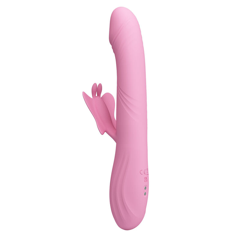 PRETTY LOVE - BELLA VIBRADOR RABBIT CON ESTIMULACIÓN MARIPOSA Y LED ROSA - Imagen 4