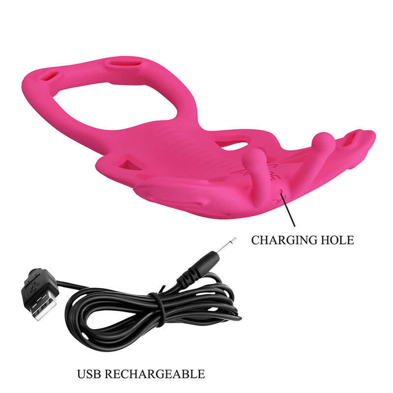 PRETTY LOVE - BUTTERFLY MASAJEADOR TANGA APP CONTROL ROSA - Imagen 8
