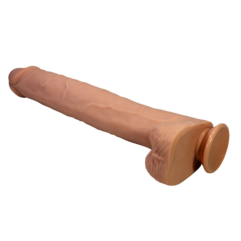 PRETTY LOVE - PAT DILDO REALÍSTICO FLEXIBLE CON VENTOSA NATURAL 40 CM -Ø- 6 CM - Imagen 4