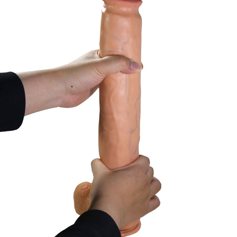PRETTY LOVE - RAEL DILDO REALÍSTICO FLEXIBLE CON VENTOSA 40 CM -Ø- 6 CM MARRÓN - Imagen 7