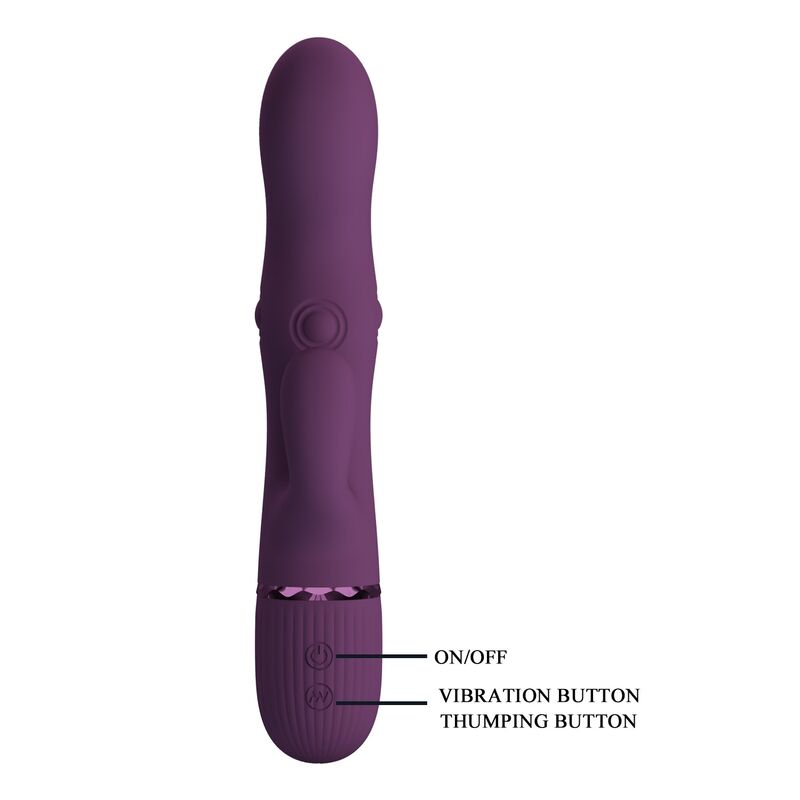 PRETTY LOVE - ZACH VIBRADOR RABBIT RECARGABLE CON EMPUJE 5+5 FUNCIONES - Imagen 4