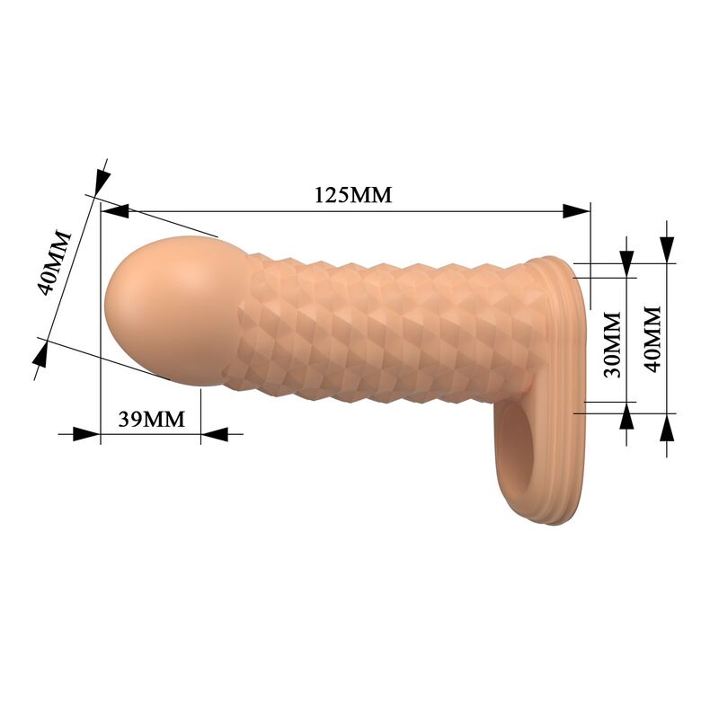 PRETTY LOVE - WOLFRAM FUNDA PARA PENE EXTENSORA 11,5 CM Ø 3,8 CM COLOR NATURAL - Imagen 6