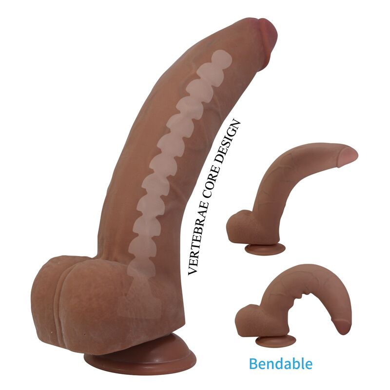 PRETTY LOVE - ULRIC DILDO REALÍSTICO FLEXIBLE 26 CM Ø 5,5 CM TPE MARRÓN - Imagen 7
