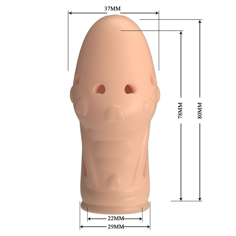 PRETTY LOVE - SOCKER FUNDA PARA PENE TEXTURIZADA COLOR NATURAL - Imagen 10