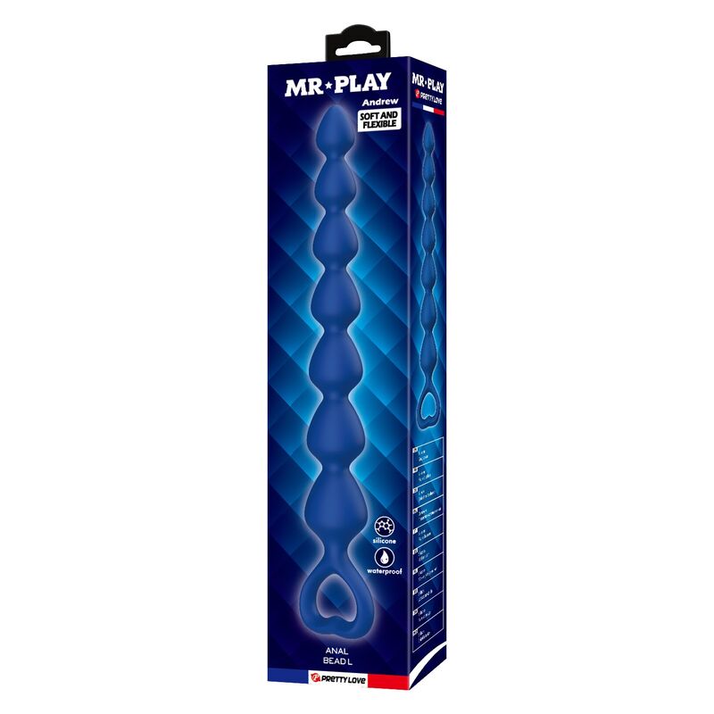 MR PLAY - BOLAS ANALES Y PLUG ANAL SILICONA AZUL 26,7 CM - Imagen 3