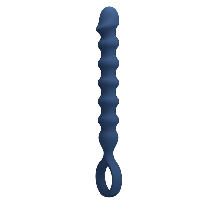 MR PLAY - BOLAS ANALES Y PLUG ANAL SILICONA AZUL -Ø- 3,4 CM - 28,5 CM - Imagen 4