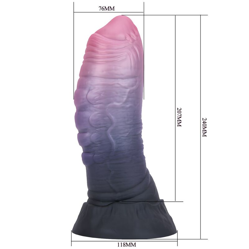 POWER MONSTERS - DREADFUL FIEND DILDO BICOLOR 24 CM Ø 6 CM - Imagen 6