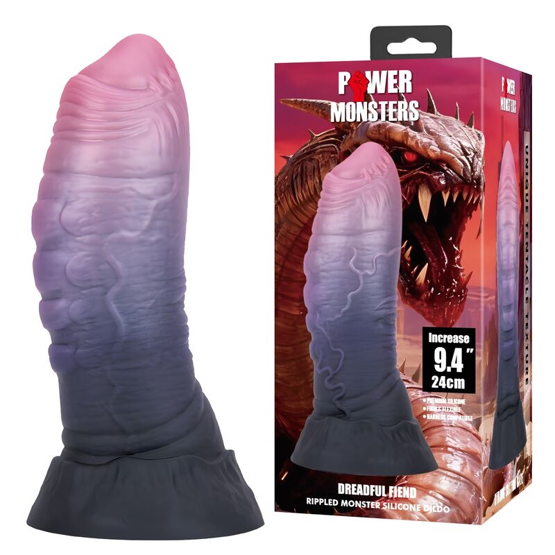 POWER MONSTERS - DREADFUL FIEND DILDO BICOLOR 24 CM Ø 6 CM - Imagen 7