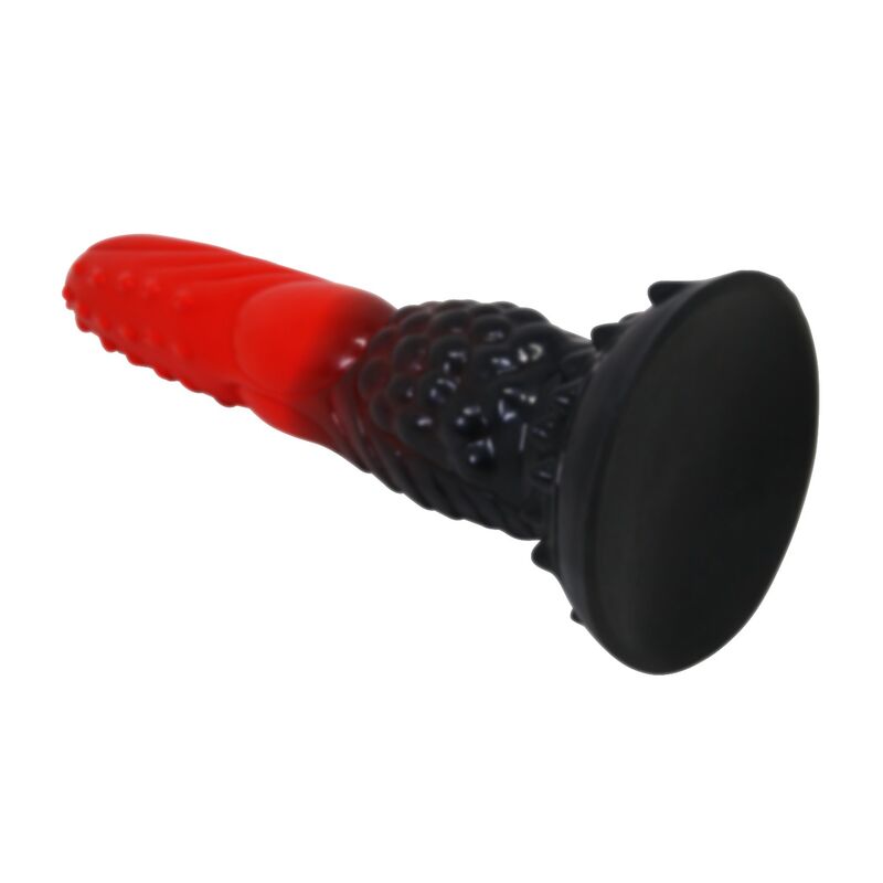 POWER MONSTERS - FIRE DRAGON DILDO FANTASÍA CON VENTOSA 24,5 CM Ø 5,8 CM ROJO Y NEGRO - Imagen 5