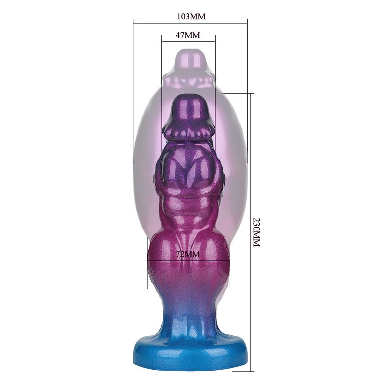 POWER MONSTERS - RIFT TITAN DILDO HINCHABLE FANTASÍA BICOLOR 24 CM Ø 5 CM - Imagen 5