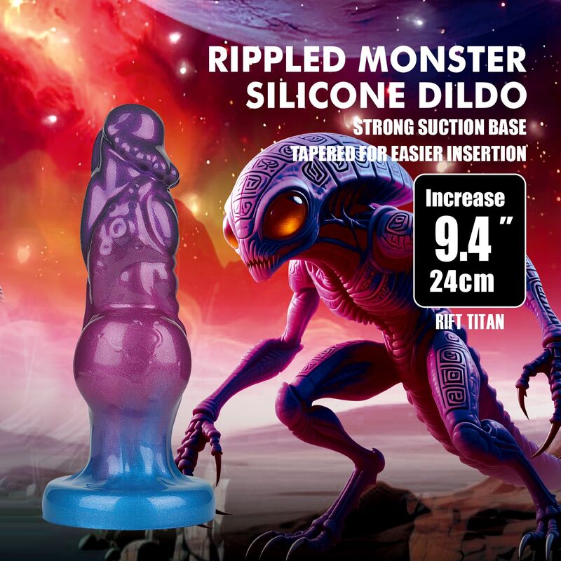 POWER MONSTERS - RIFT TITAN DILDO HINCHABLE FANTASÍA BICOLOR 24 CM Ø 5 CM - Imagen 7