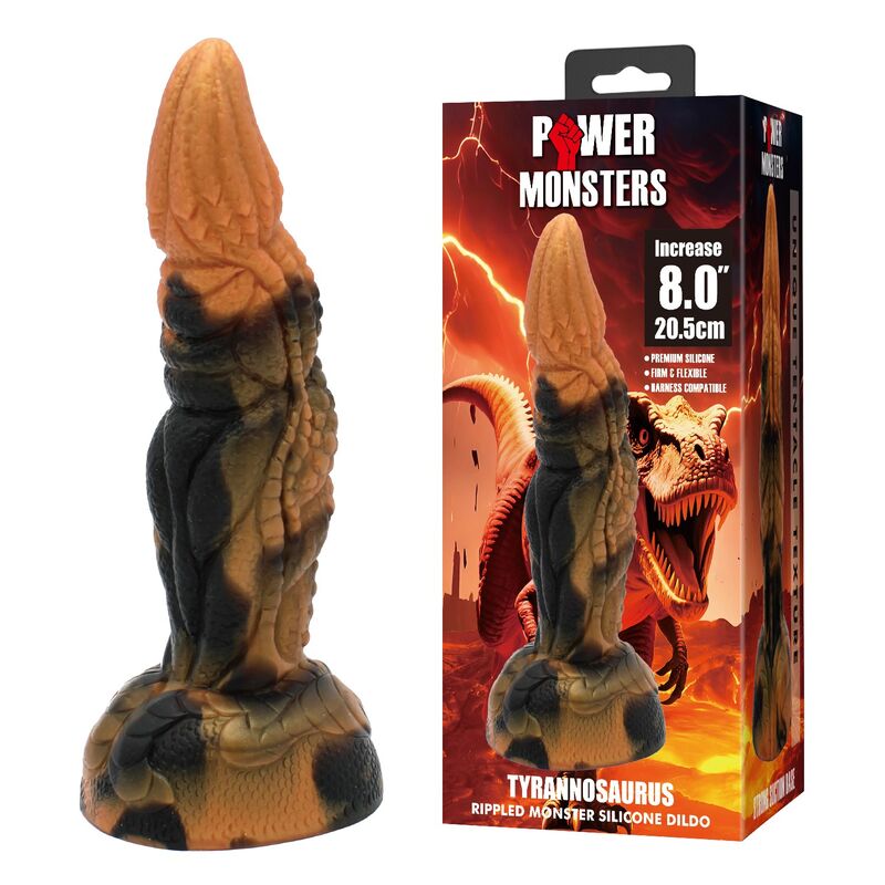 POWER MONSTERS - TYRANNOSAURUS DILDO BICOLOR 20,5 CM Ø 5 CM - Imagen 7